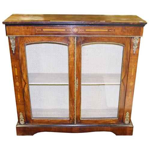 340 - A Very Nice Mahogany Two Door Display Cabinet, Gilted Mounts