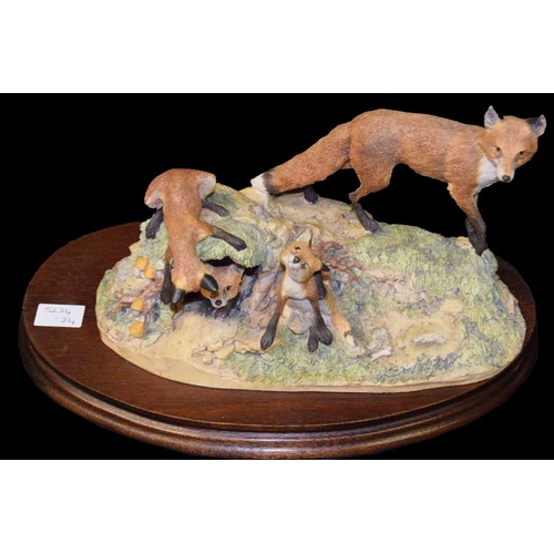 180 - A Border Fine Art Figurine 'Foxes'