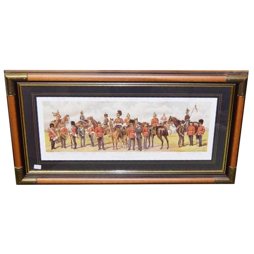 227 - A Nice Framed Print 'The Irish Regiment of the British Army'