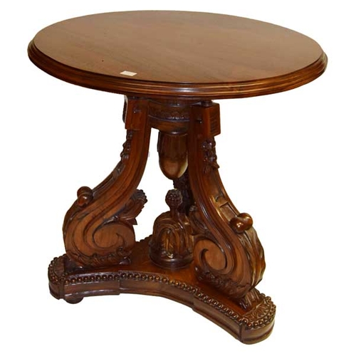 244 - A Circular Occasional Table, Carved Base