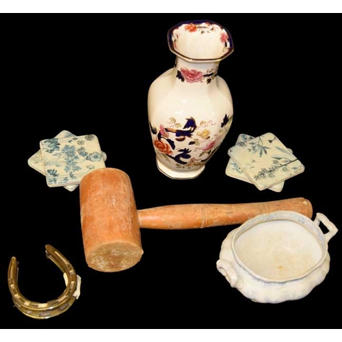 289 - A Sundry Lot including a Gavel  and a Horse Shoe Door Knocker