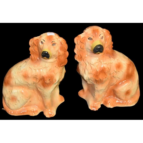 350 - A Large Pair of Staffordshire Lions