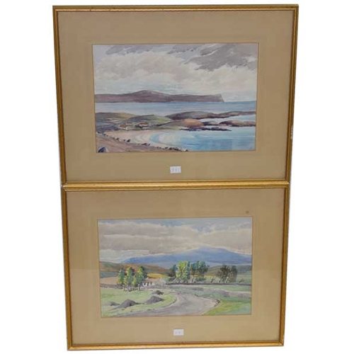 477 - A Nice Pair of Gilt Framed Watercolours 'Landscapes' - F Ross.Murdock