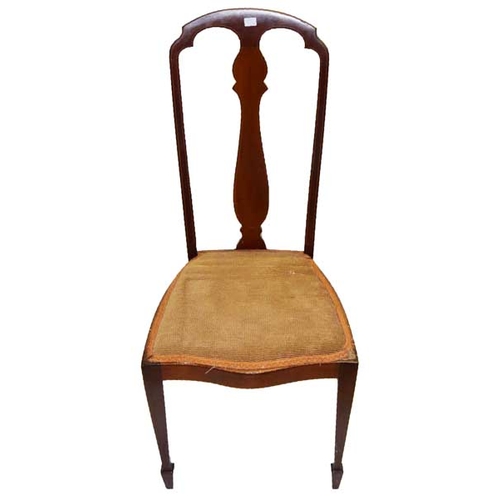 483 - A Mahogany Single Chair, Robert Wilson & Co Belfast