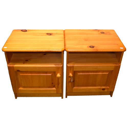 496 - A Pair of Pine Bedside Cabinets