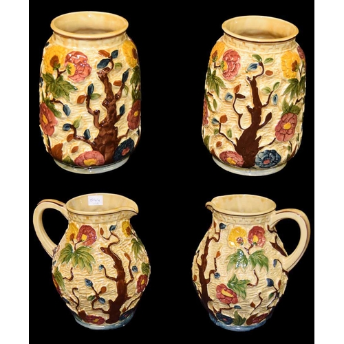 65 - A Pair of Indian Tree Jugs and a Pair of Matching Vases