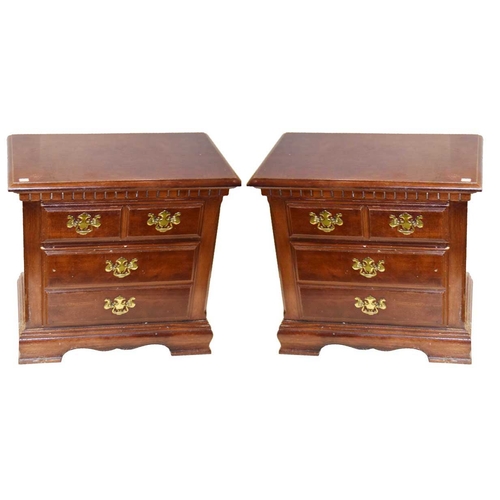 704 - A Small Pair of Three Drawer Chests