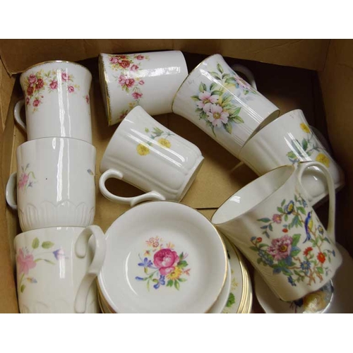 764a - A Box of China Beakers etc