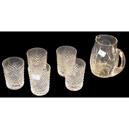 776 - A Crystal Jug and Five Waterford Crystal Tumblers