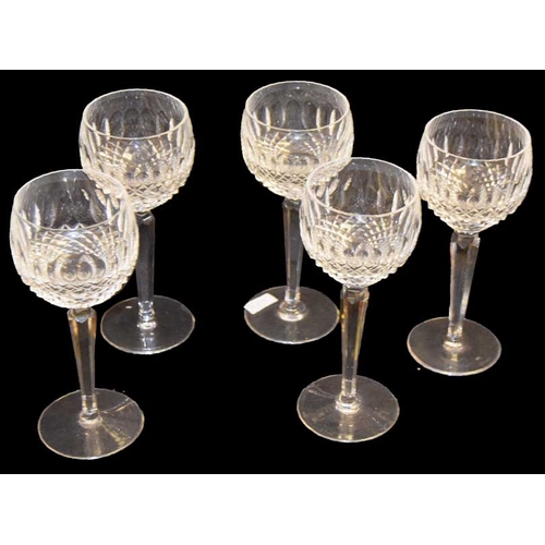 791 - A Good Lot of Five Waterford Crystal Hock Glasses