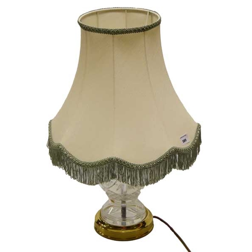 589 - A Crystal Based Table Lamp and Shade