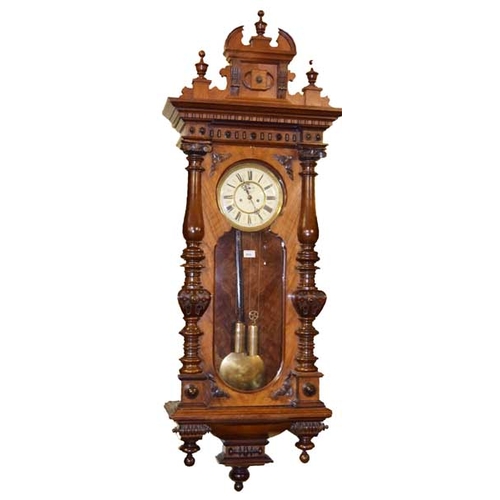 800 - A Very Fine Keyhole Mahogany Cased Double Weight Vienna Wall Clock