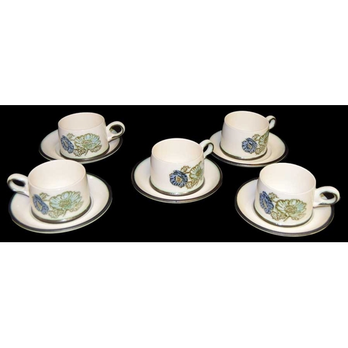 171 - Five Wedgewood 'Iona' Cups and Saucers