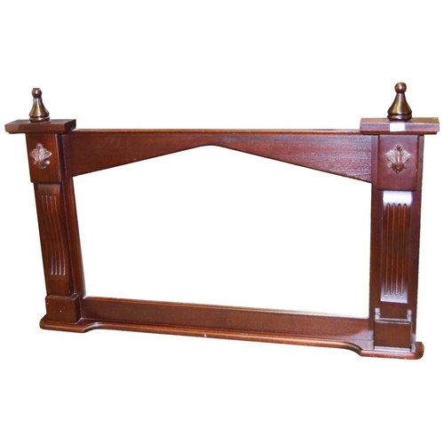 216 - A Mahogany Framed Bevelled Glass Overmantle