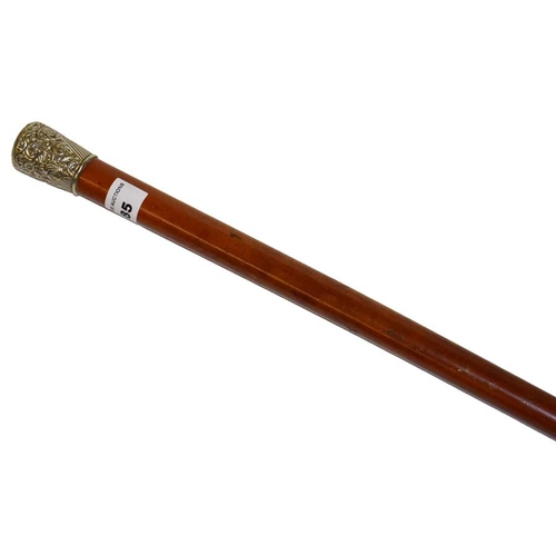 85 - A Silver Topped Walking Cane