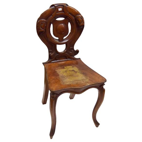 94 - A Good Mahogany Hall Chair