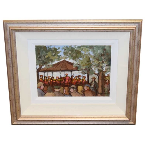 298 - An Oil Painting 'At The Bandstand' - Gladys Maccabe