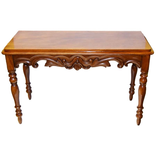 60A - A Nice Mahogany Side Table, Carved Freeze