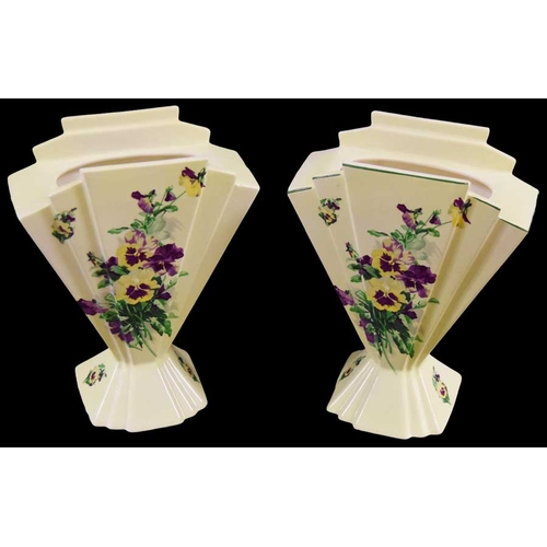 72 - A Nice Pair of Staffordshire Vases