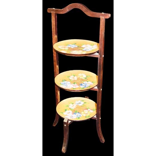 122 - A Three Tier Decorated Cake Stand