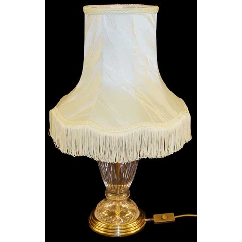 123 - A Crystal Table Lamp and Shade