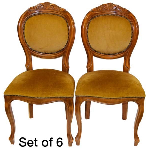 136 - A Set of Six Upholstered Dining Room Chairs