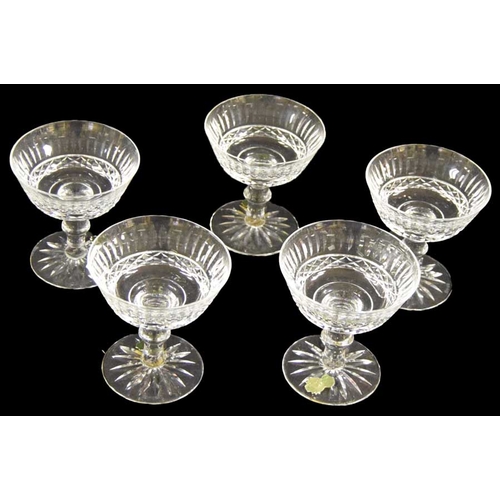 154 - A Lot of Five Waterford Crystal Sundae Dishes