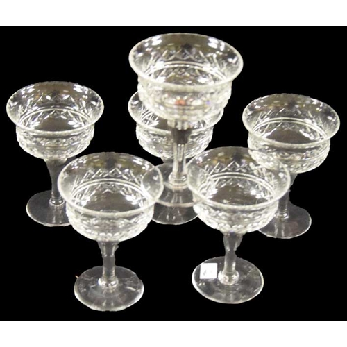 160 - A Lot of Six Waterford Crystal Sundae Dishes