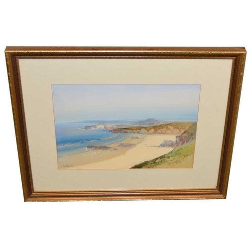 162 - A Watercolour 'White Park Bay' - George Trevor