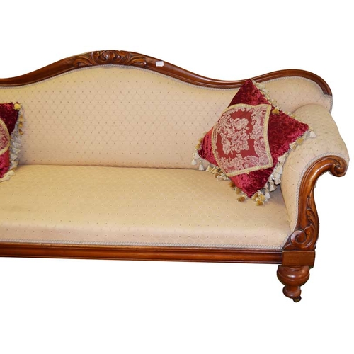 175 - A Mahogany Framed Upholstered Double End Settee