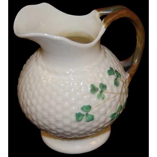 275 - A 3rd Period Belleek Shamrock Patterned Jug