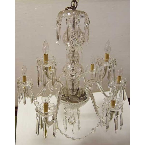 300 - A Superb Nine Branch Waterford Crystal Chandelier