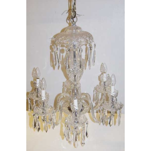 301 - A Superb Six Branch Waterford Crystal Chandelier