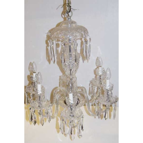 301 - A Superb Six Branch Waterford Crystal Chandelier