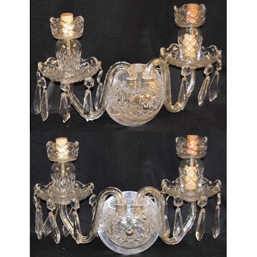 302 - A Pair of Waterford Crystal Wall Brackets to Match Lot 301