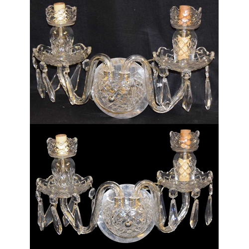 303 - A Pair of Waterford Crystal Wall Brackets to Match Lot 301