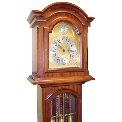 310 - A Mahogany Cased Triple Weight Longcase Clock