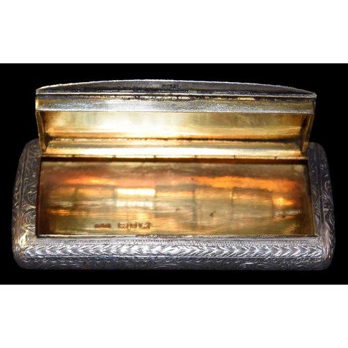 517 - A Fine Quality Victorian Silver Snuff Box, Birmingham 1893 - Fredrick Marson