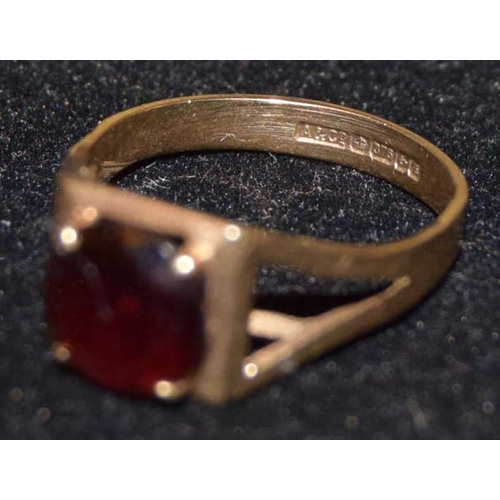 700 - A 9ct Gold and Garnet Ring