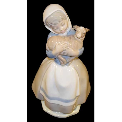 76 - A Nao Figurine 'Girl With Lamb'