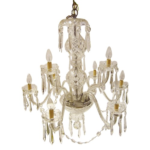 300 - A Superb Nine Branch Waterford Crystal Chandelier