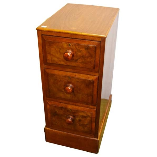 10 - A Slimline Victorian Chest of Three Drawers