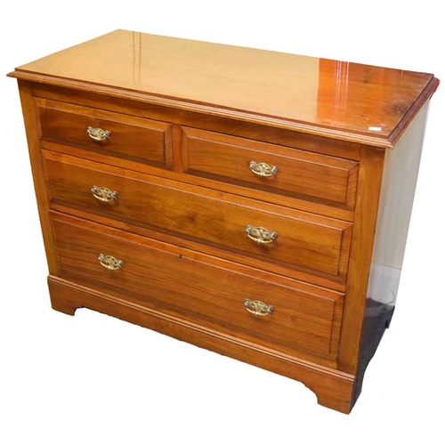 110 - A Victorian Mahogany Chest of Four Drawers