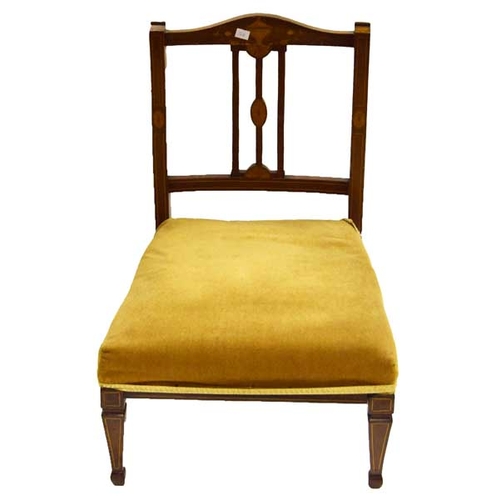 25 - An Inlaid Mahogany Framed Nursing Chair