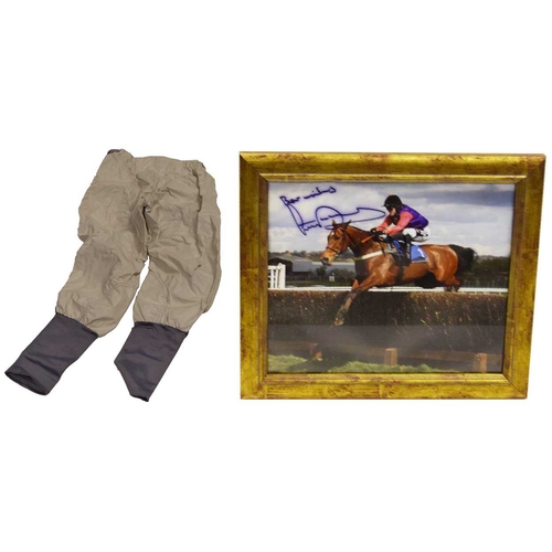 53 - A Pair of Jodphurs, signed by A P McCoy and a Signed Photograph A P McCoy