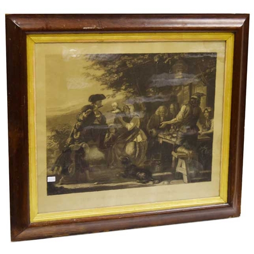 55 - A Nice Old Framed Print 'Early Life of Oliver Goldsmith'