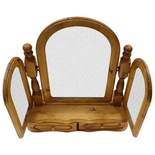 63 - A Pine Framed Dressing Mirror