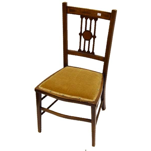 65 - An Inlaid Mahogany Single Chair