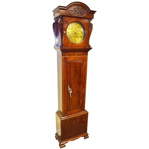 85 - A Fine Inlaid Mahogany Longcase Clock, Circular Brass Dial, W. Gill Hastings