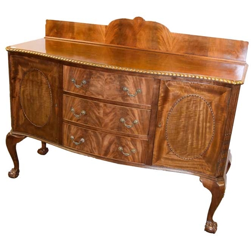 92 - A Nice Shaped Front Mahogany Sideboard